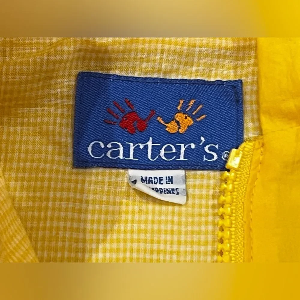 Y2K Carter's yellow light weight jacket with floral and butterfly embroidery 4T